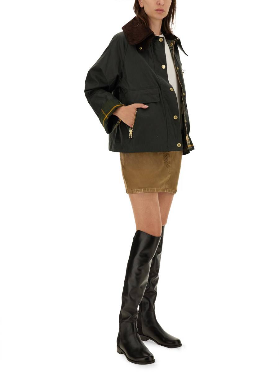 BARBOUR GIACCA CATTON IN COTONE CERATO