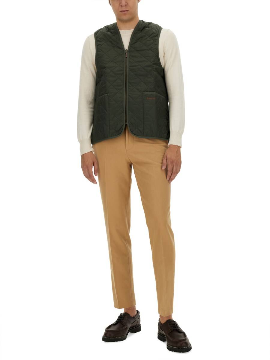 BARBOUR GILET TRAPUNTATO CON ZIP