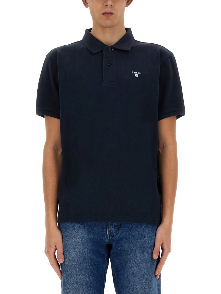 BARBOUR POLO IN PIQUÉ DI COTONE CON RICAMO LOGO