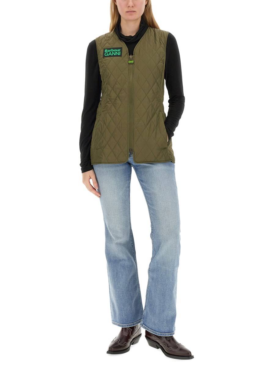 BARBOUR X GANNI GILET "BETTY" REVERSIBILE