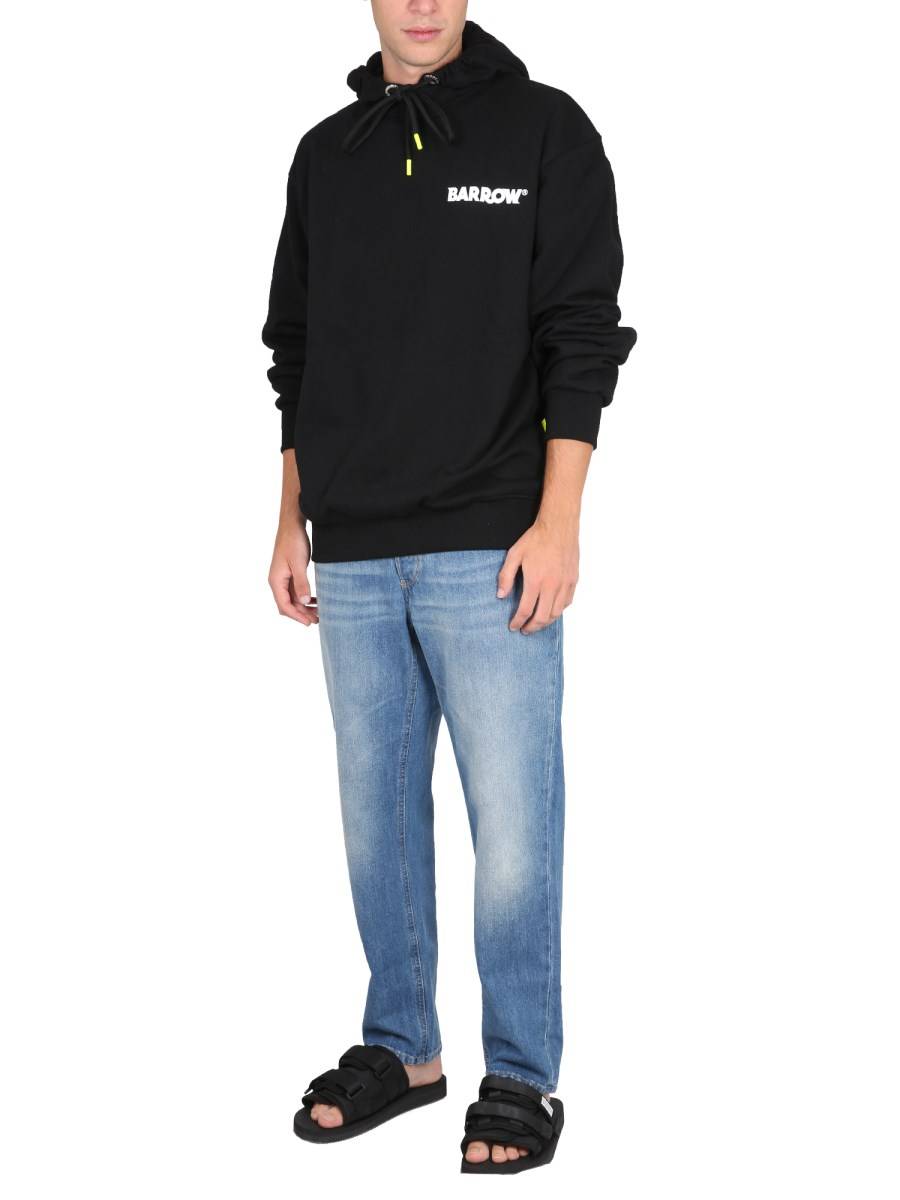 BARROW FELPA IN COTONE CON LOGO