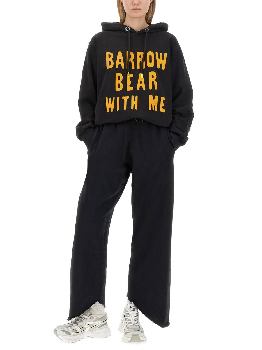BARROW PANTALONE IN FELPA EFFETTO OLDVINTAGE
