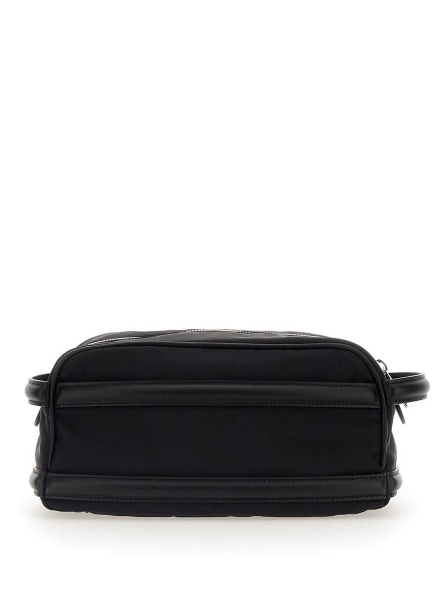 ALEXANDER McQUEEN BEAUTY CASE IN NAPPA E NYLON CON LOGO