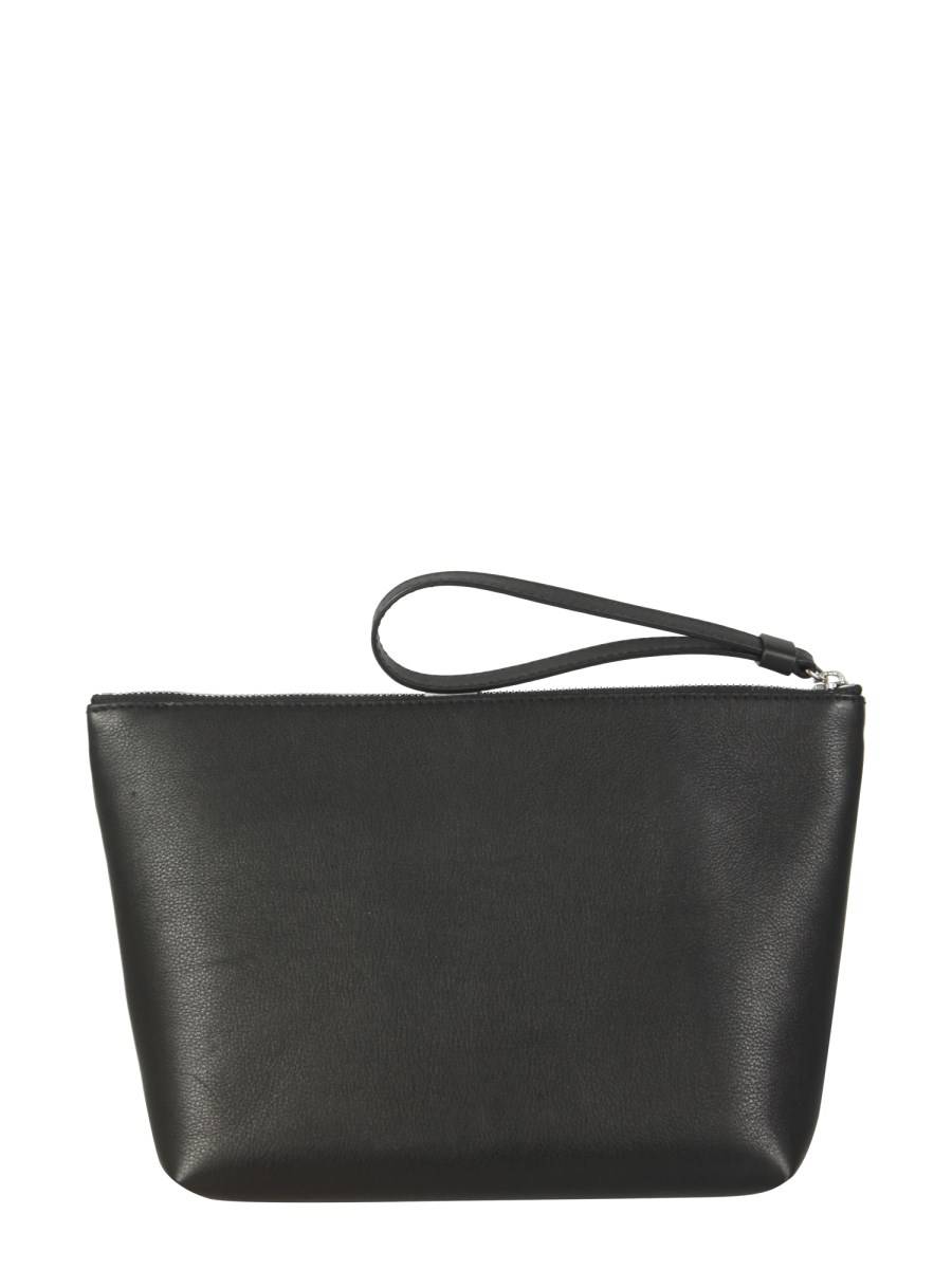 DSQUARED BEAUTY CASE IN PELLE CON STAMPA LOGO CERESIO 9