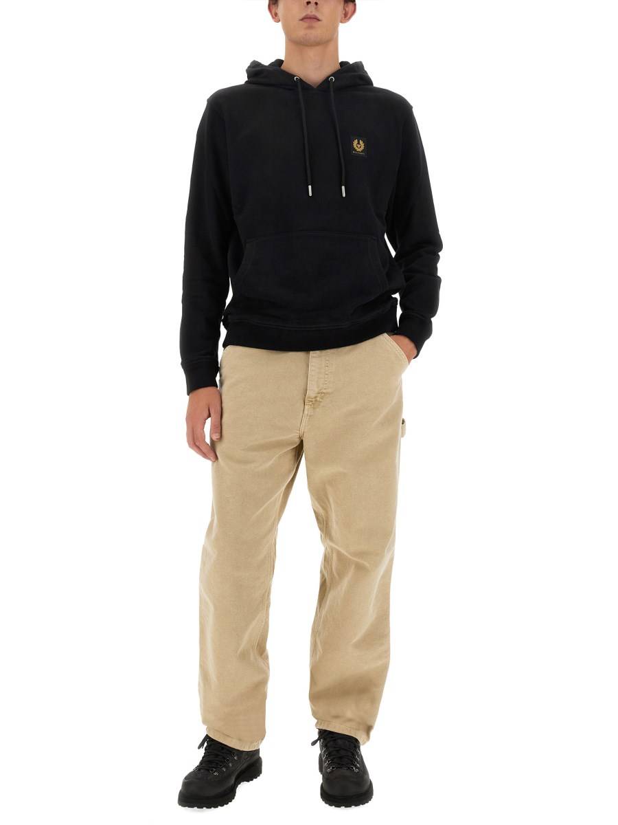 BELSTAFF FELPA IN COTONE CON LOGO