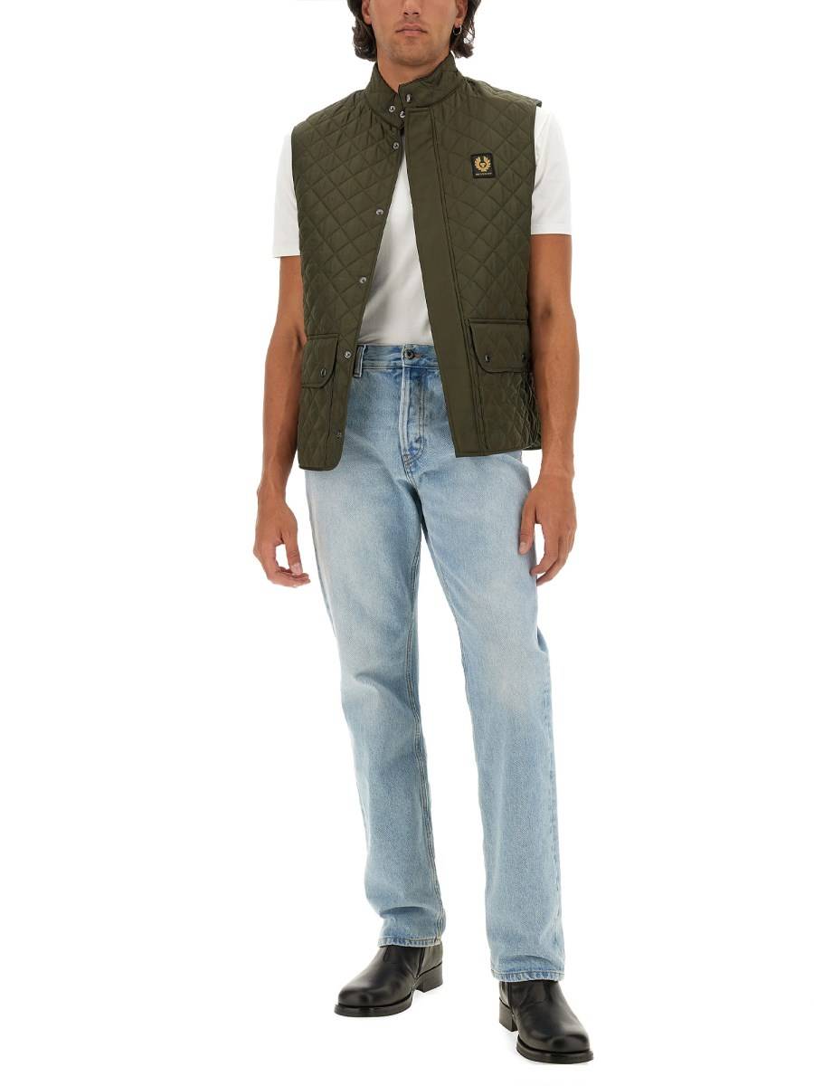 BELSTAFF GILET ICON IN NYLON TRAPUNTATO