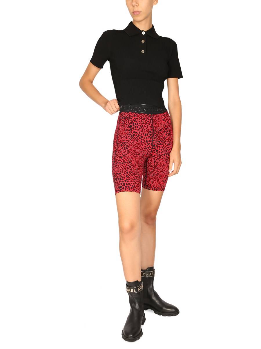 MICHAEL BY MICHAEL KORS BERMUDA CICLISTA CON BANDA ELASTICA CON MOTIVO ANIMALIER