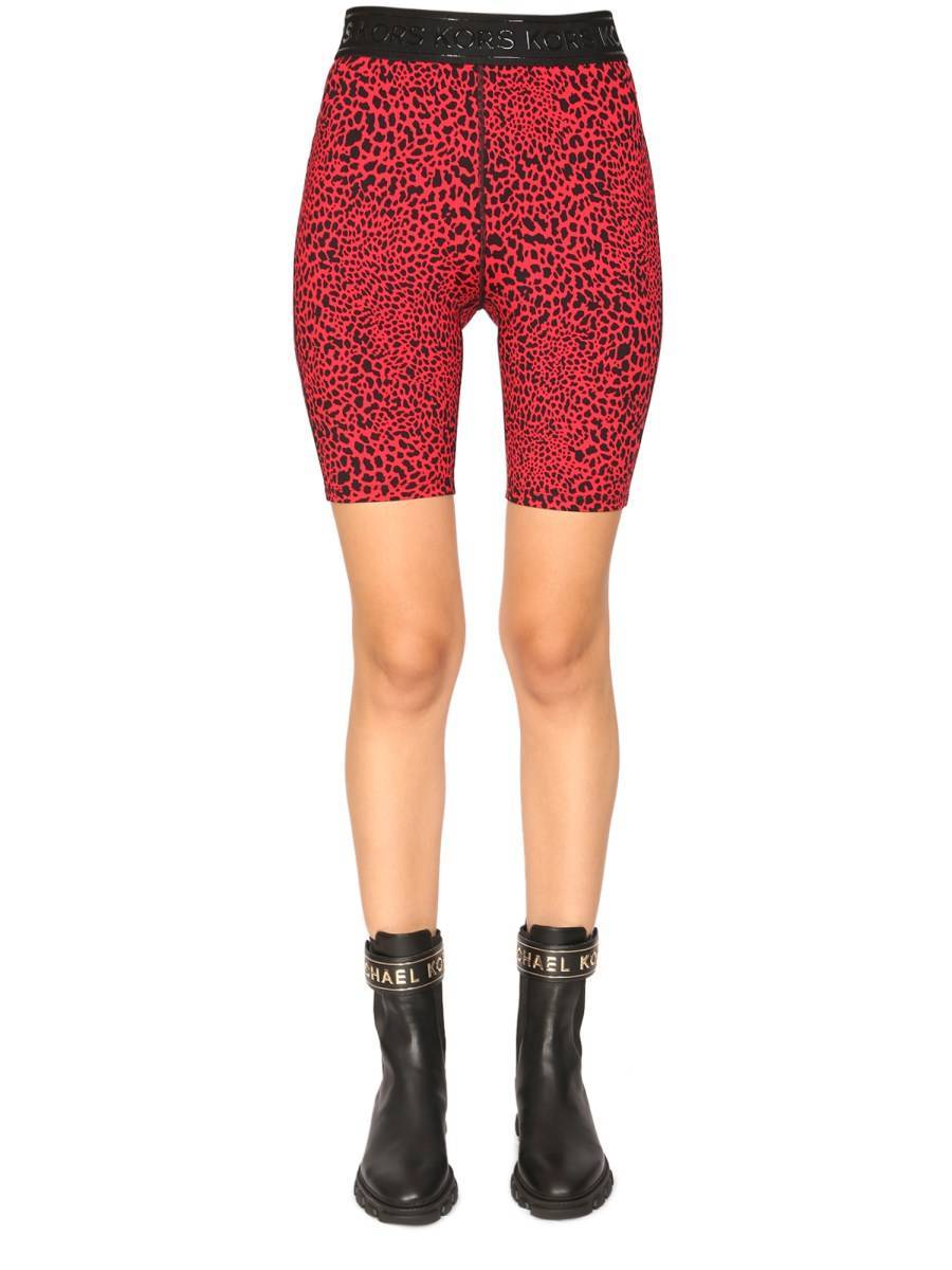 MICHAEL BY MICHAEL KORS BERMUDA CICLISTA CON BANDA ELASTICA CON MOTIVO ANIMALIER