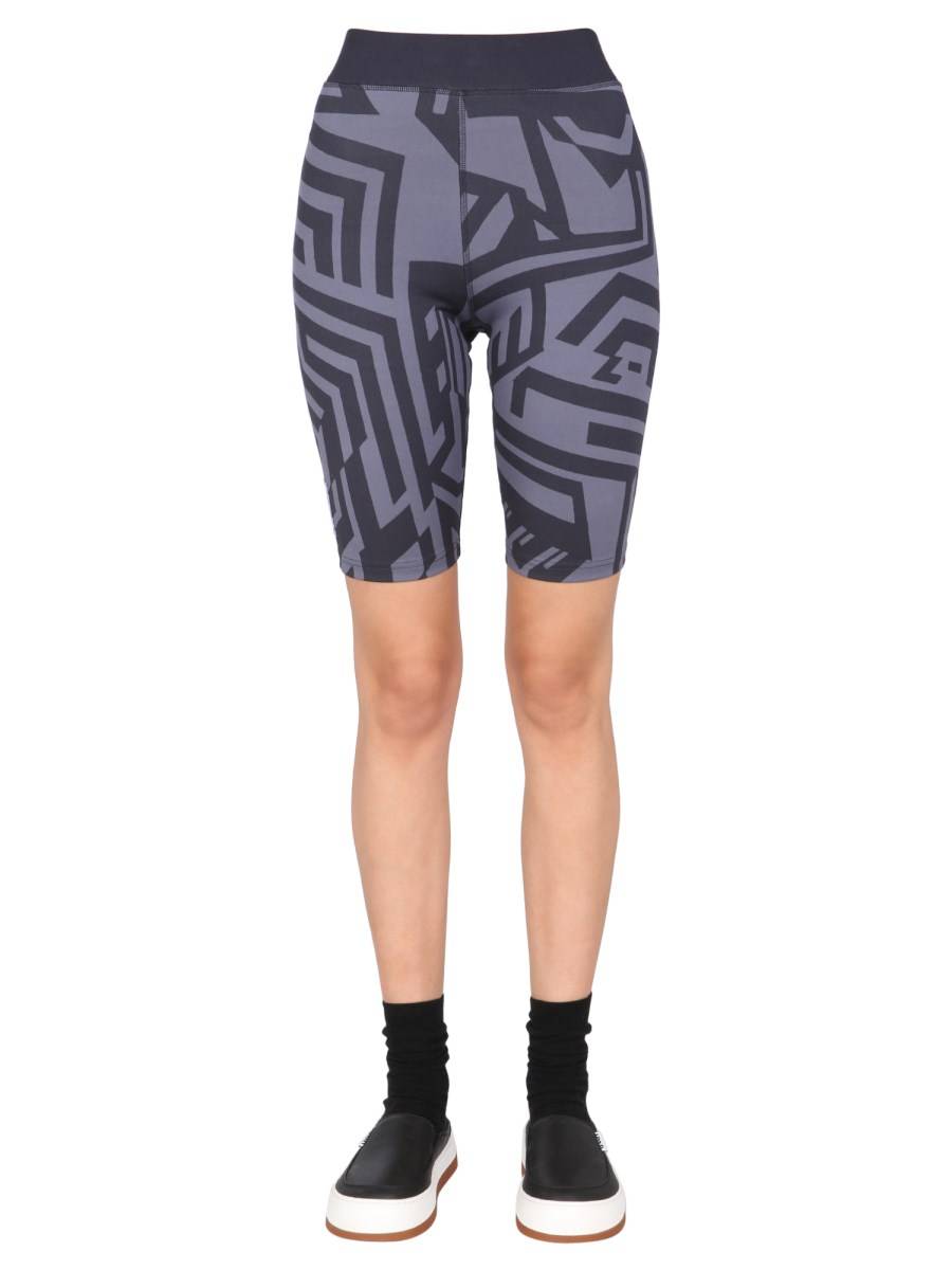 MCQ BERMUDA CICLISTA "DAZZELLE" IN JERSEY DI MISTO NYLON