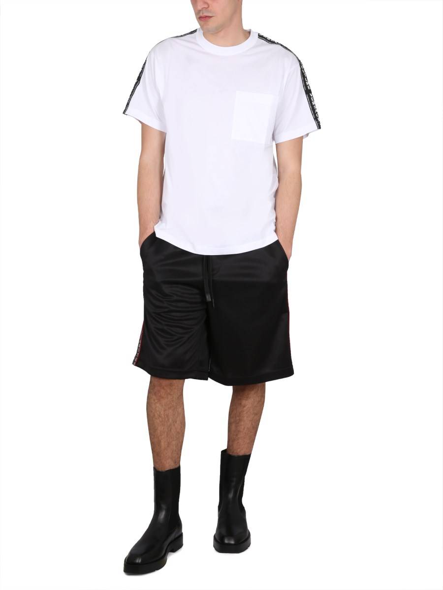 VERSACE JEANS COUTURE BERMUDA IN COTONE CON BANDA LOGO