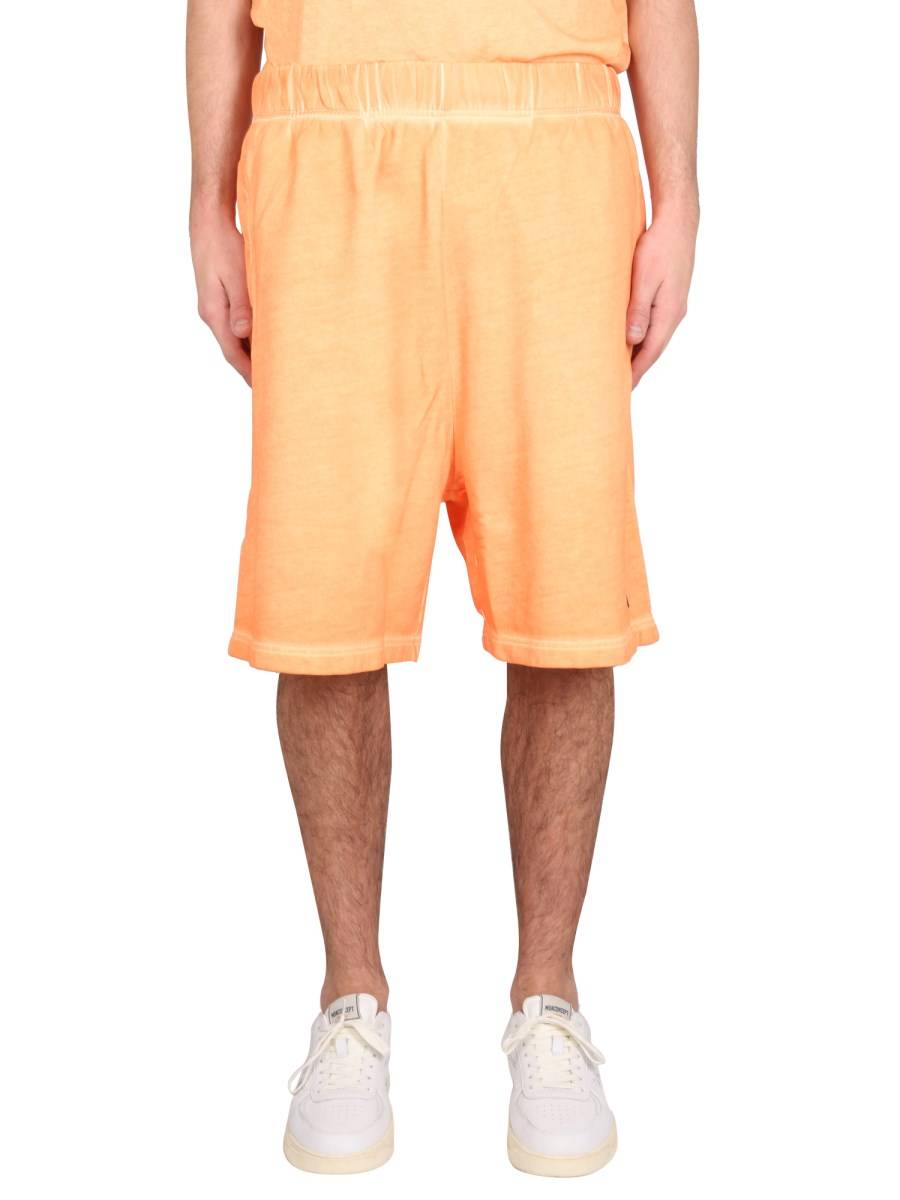 MARCELO BURLON COUNTY OF MILAN BERMUDA IN FELPA DI COTONE CON LOGO