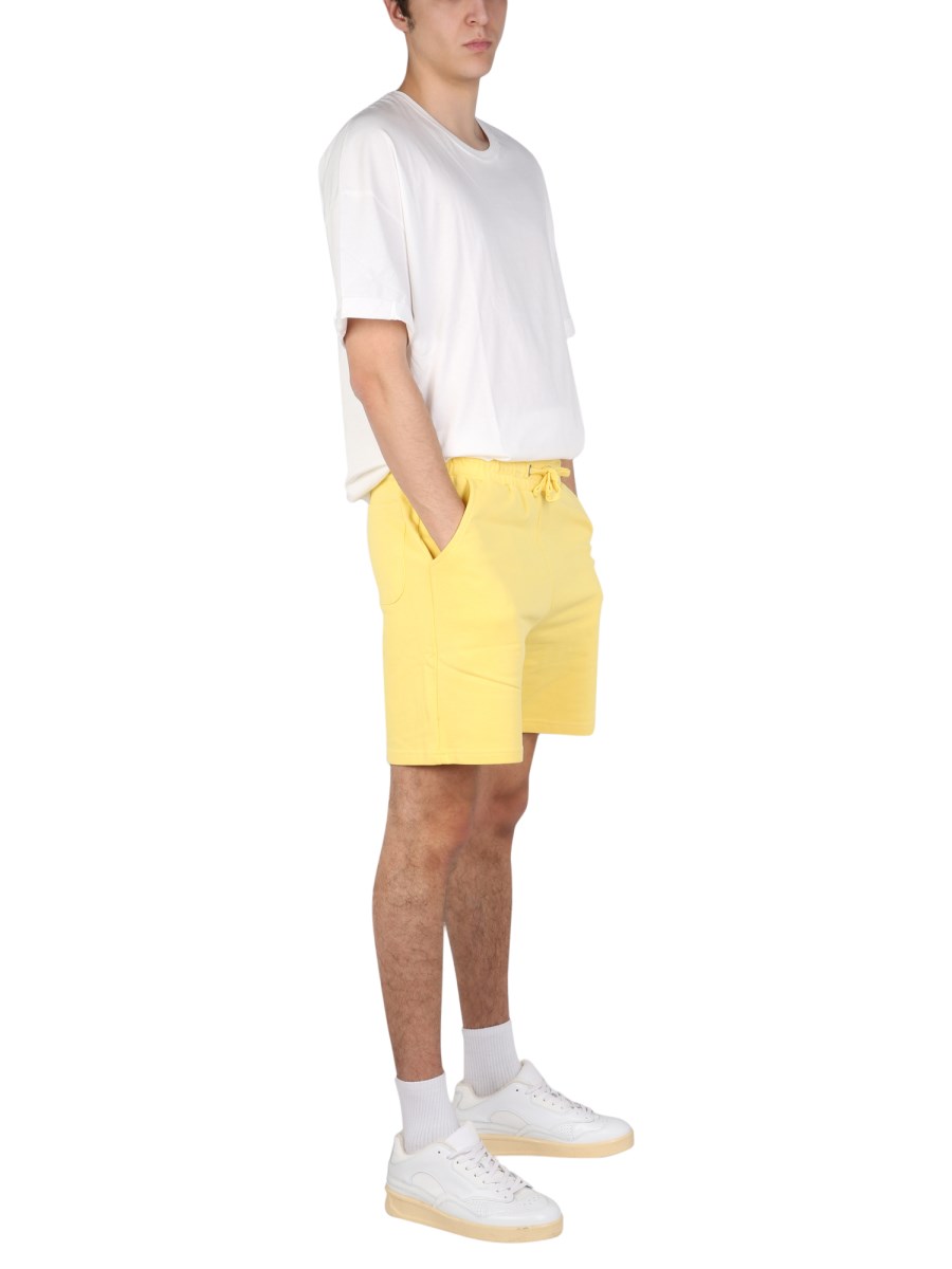ALPHA INDUSTRIES BERMUDA IN FELPA DI COTONE CON RICAMO LOGO