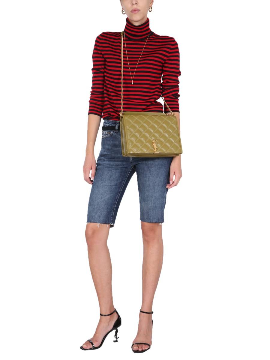 SAINT LAURENT BERMUDA SKINNY FIT IN DENIM DI COTONE