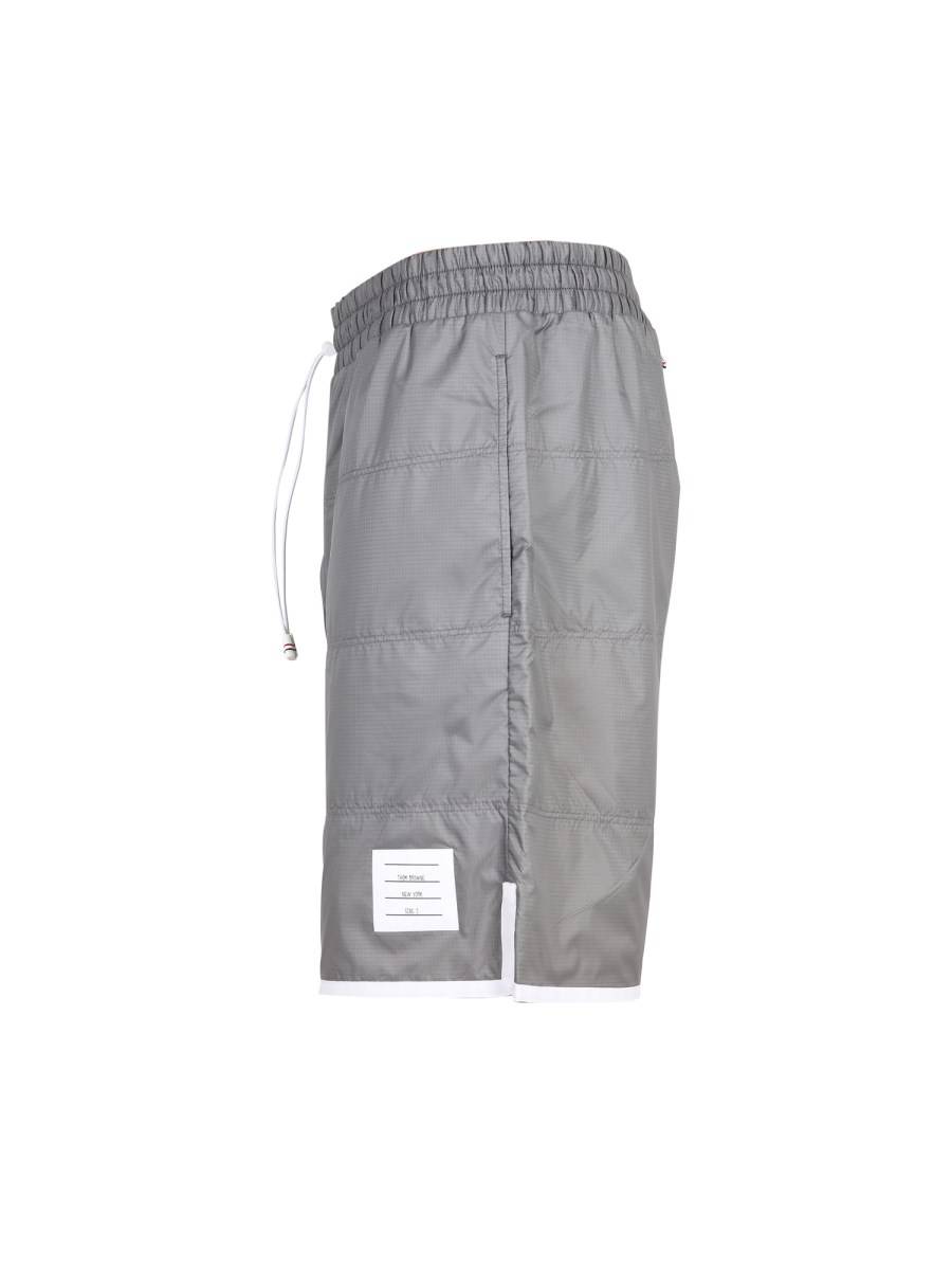 THOM BROWNE BERMUDA SPORTIVO IN RIPSTOP CON FODERA IN JERSEY