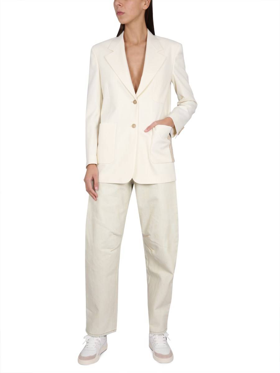 PALM ANGELS BLAZER CON DETTAGLIO IN MAGLIA DI LANA VERGINE