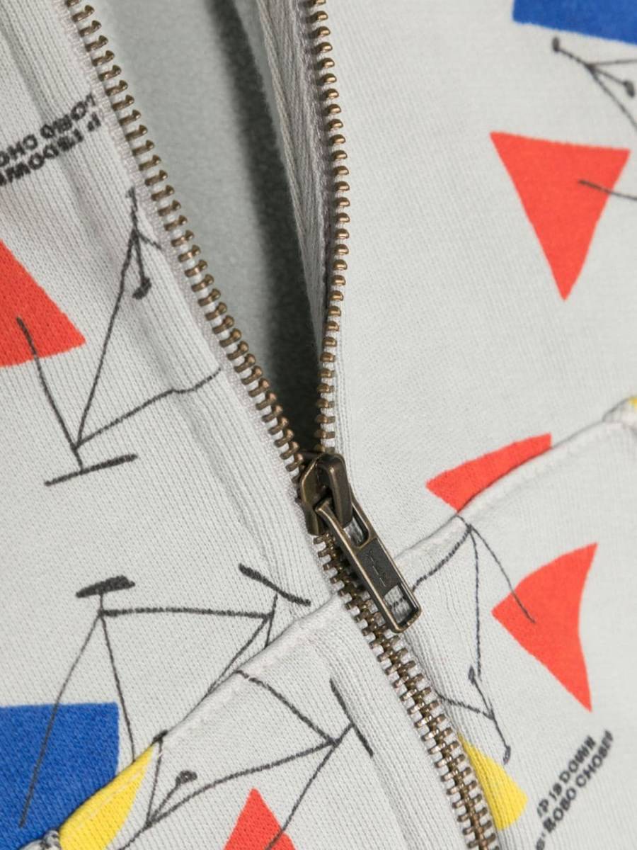 BOBO CHOSES Crazy Bicy All Over Zipped Hoodie