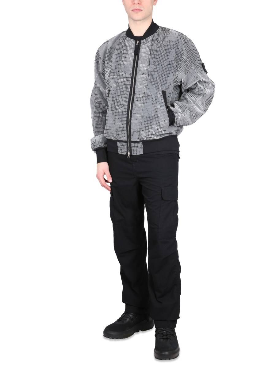 STONE ISLAND SHADOW PROJECT BOMBER DISTORTED RIPSTOP ORGANZA-TC
