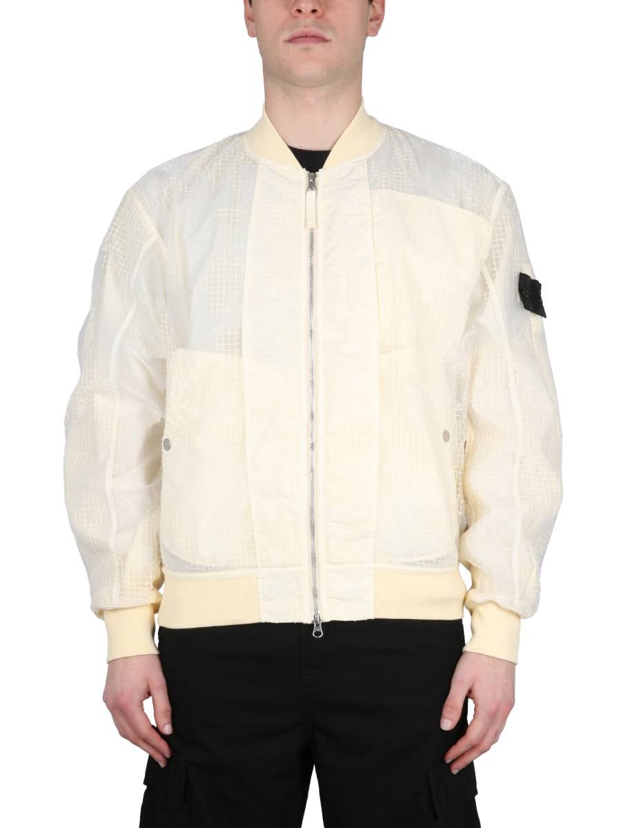 STONE ISLAND SHADOW PROJECT BOMBER DISTORTED RIPSTOP ORGANZA-TC
