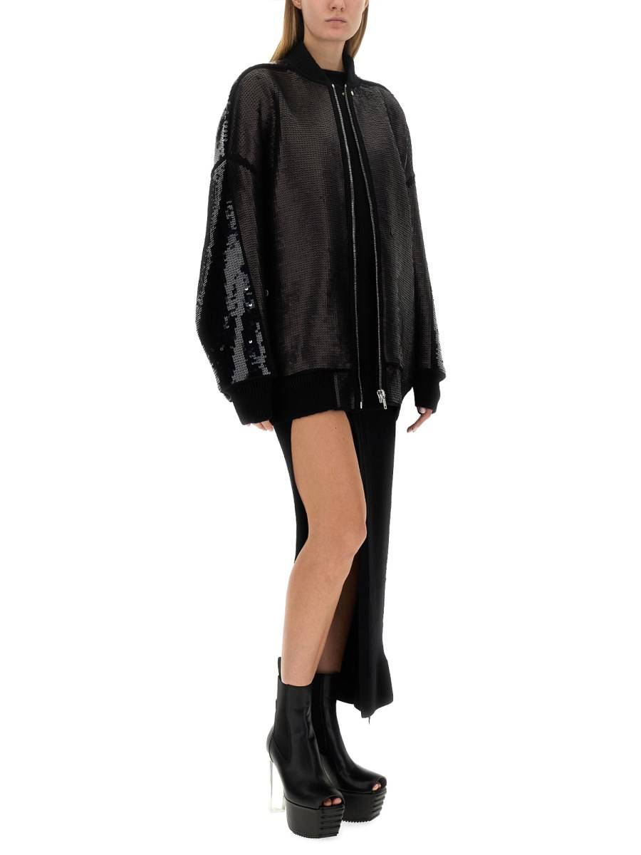 RICK OWENS BOMBER JUMBO PETER IN LANA CON PAILLETTES