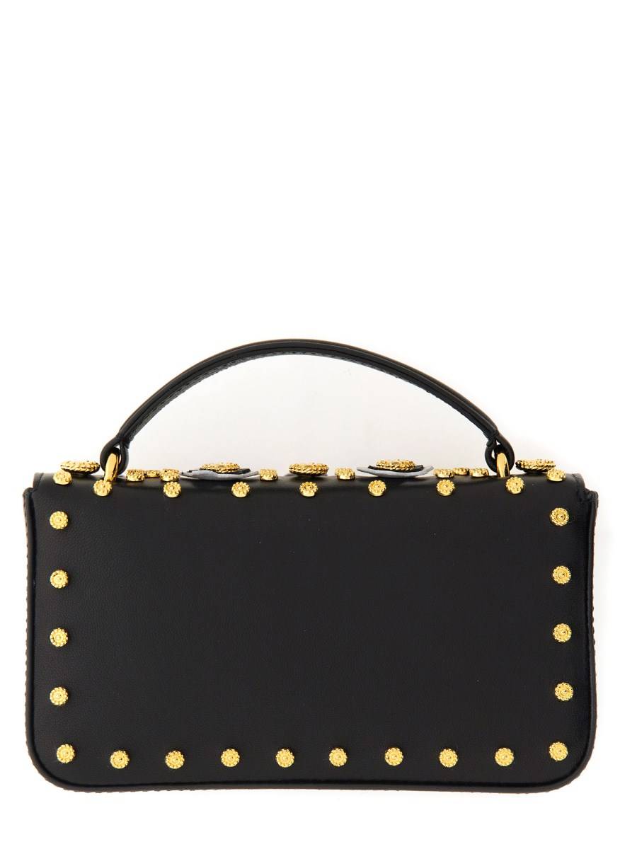 MOSCHINO BORSA A TRACOLLA IN PELLE CON APPLICAZIONI