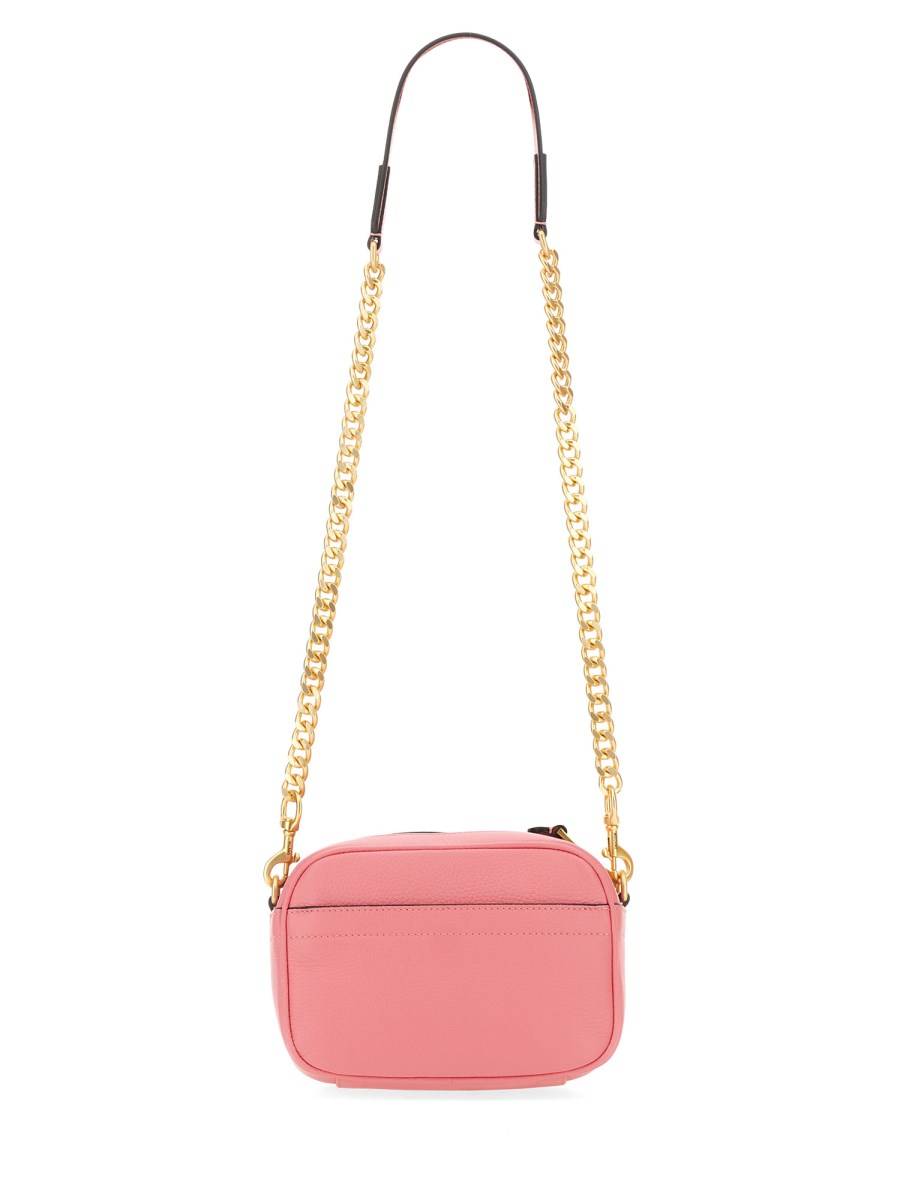 MOSCHINO BORSA A TRACOLLA IN PELLE MARTELLATA CON LOGO