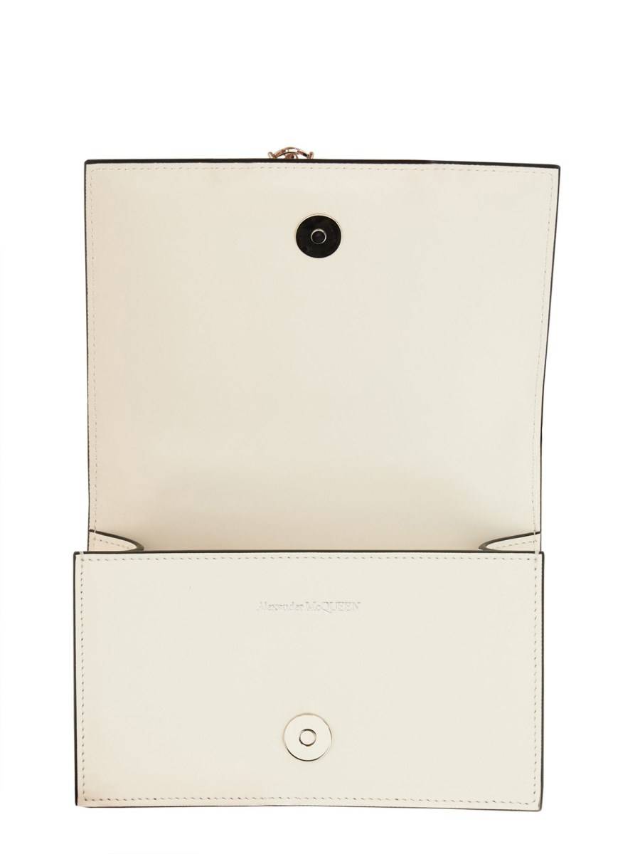 ALEXANDER McQUEEN BORSA MINI JEWELLED SATCHEL IN PELLE