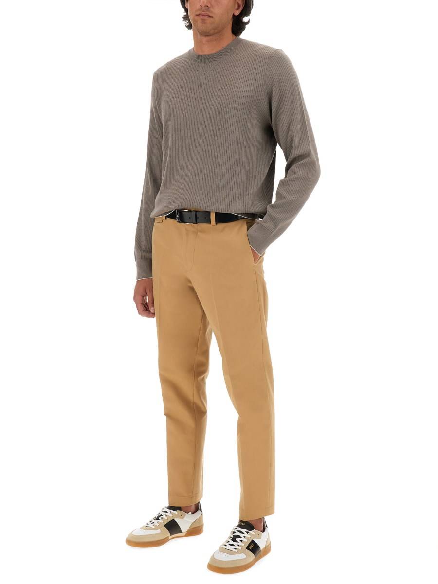 BOSS CAMEL MAGLIA L-DAN IN MISTO SETA