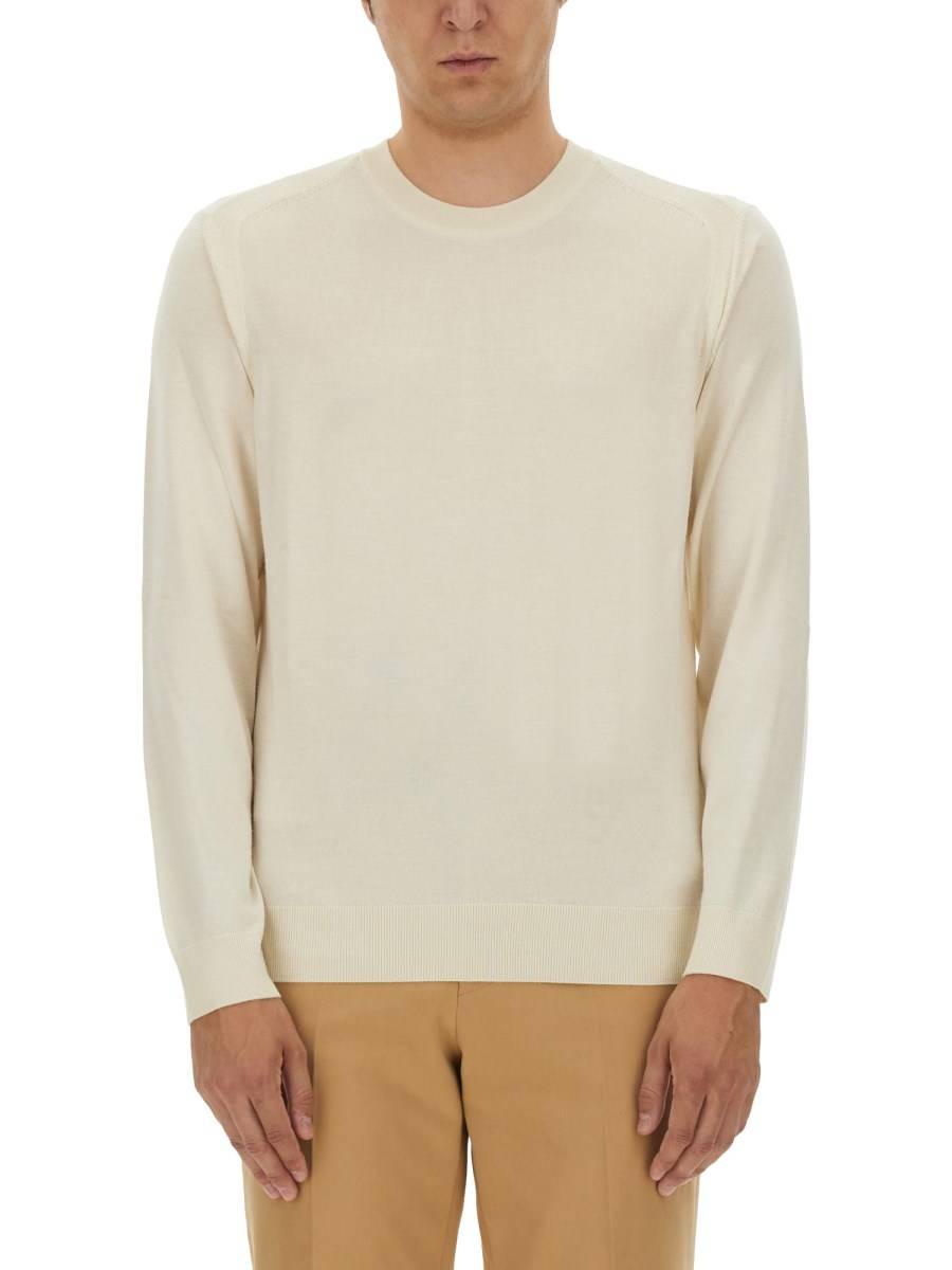 BOSS CAMEL MAGLIA L-OVERO IN LANA