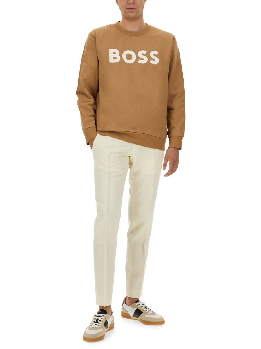BOSS CAMEL PANTALONE CON ELASTICO