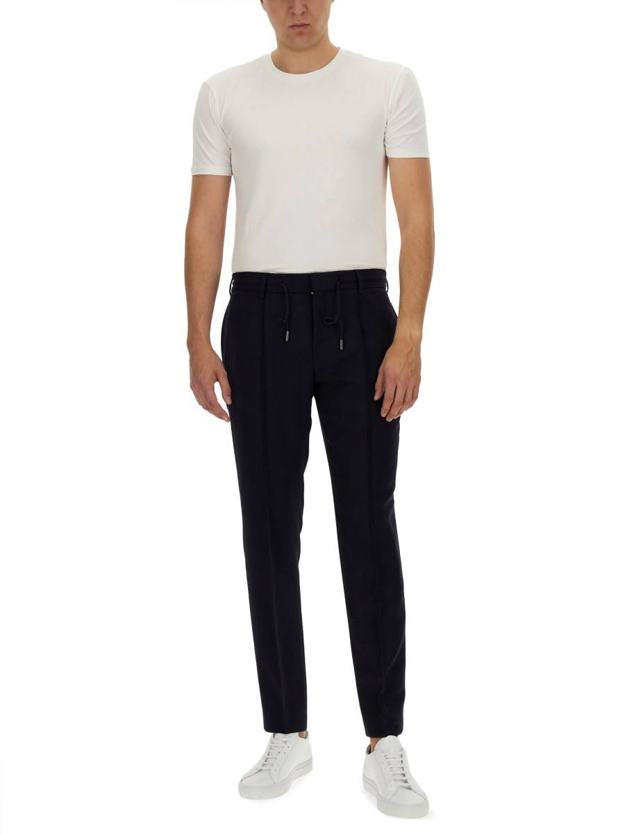 BOSS CAMEL PANTALONE REGULAR FIT IN LANA