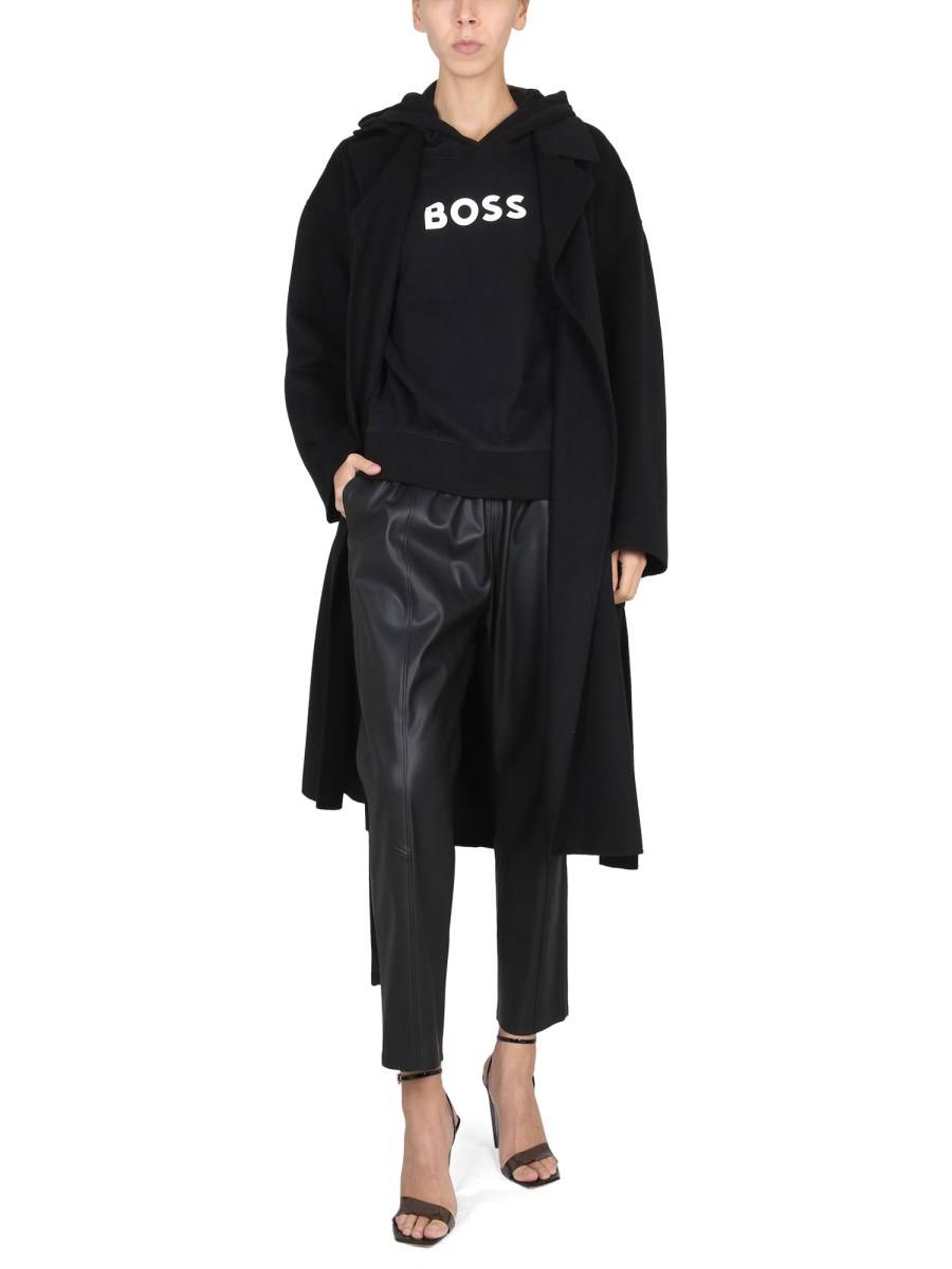 BOSS CAPPOTTO IN MISTO LANA CON CINTURA
