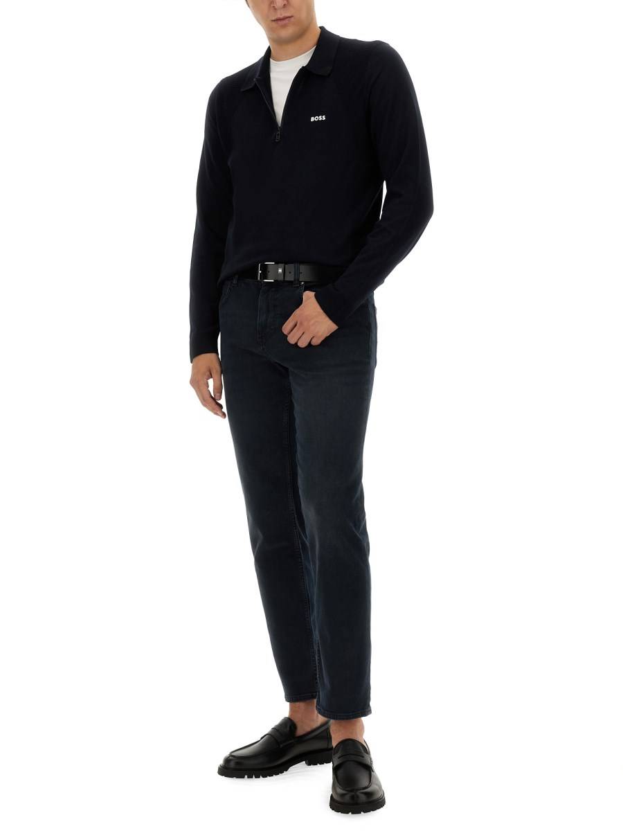 BOSS FELPA IN COTONE CON LOGO