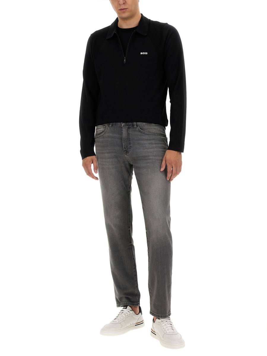 BOSS FELPA IN COTONE CON LOGO