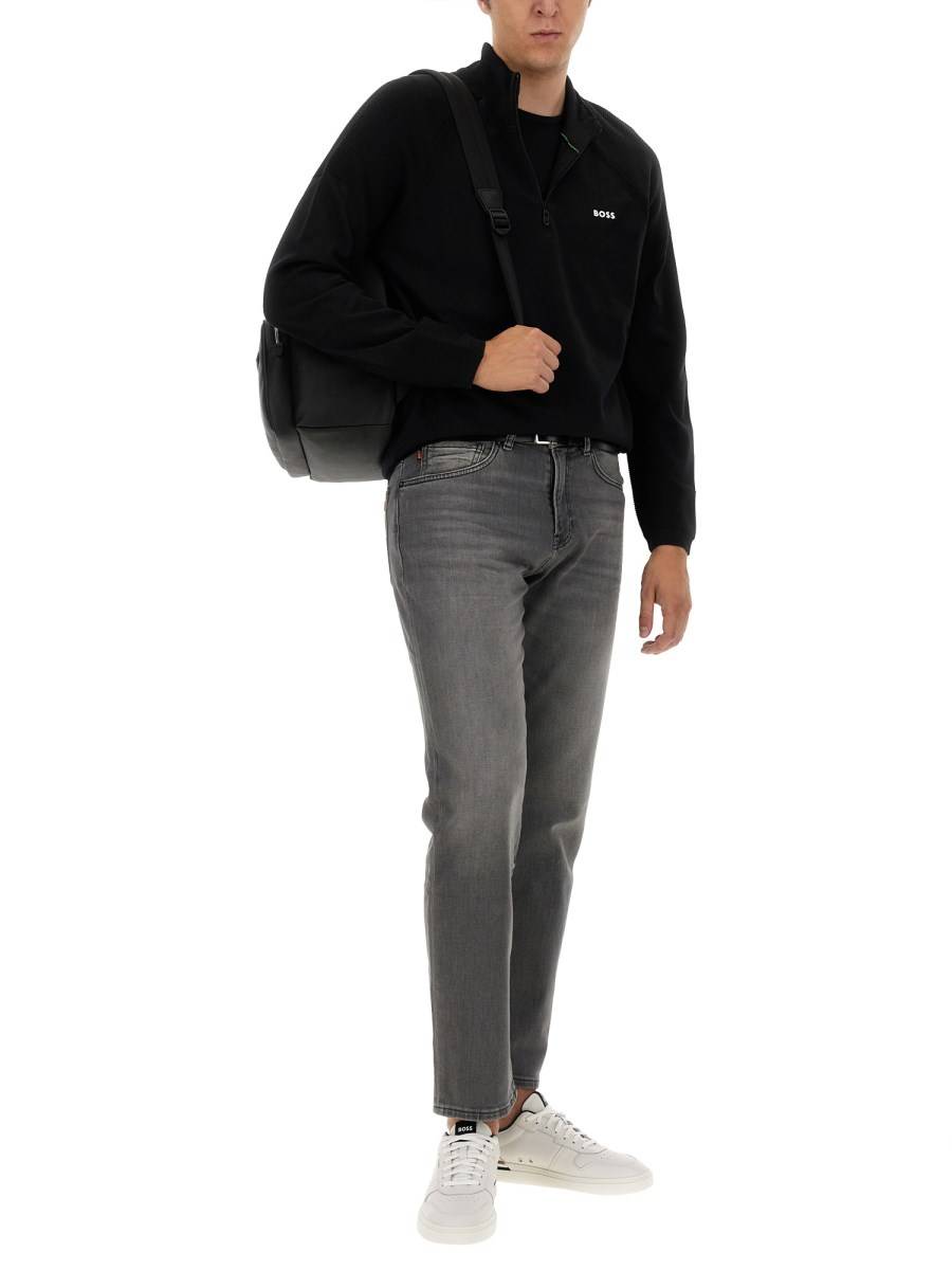BOSS FELPA IN COTONE CON LOGO