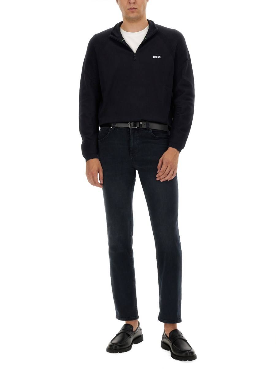BOSS FELPA IN COTONE CON LOGO