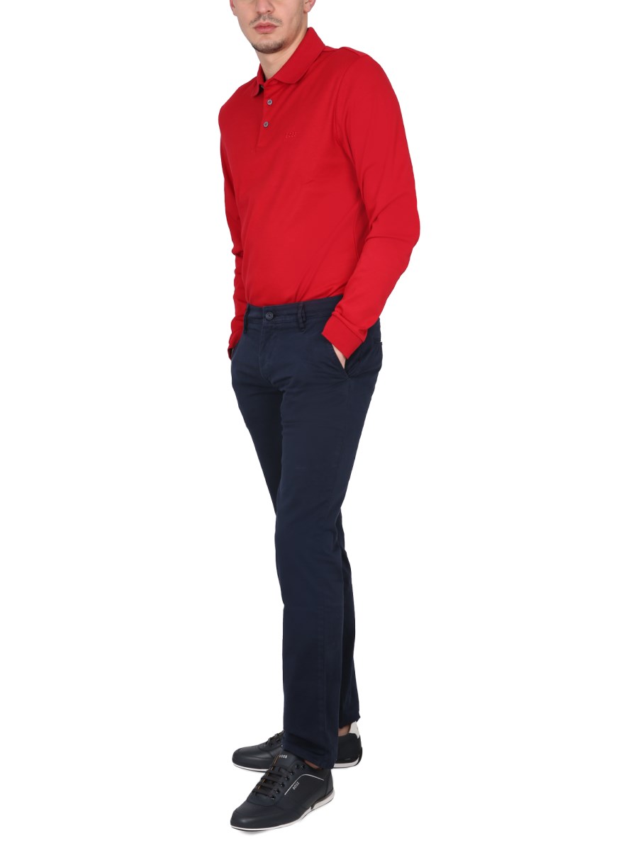 BOSS POLO IN COTONE CON RICAMO LOGO