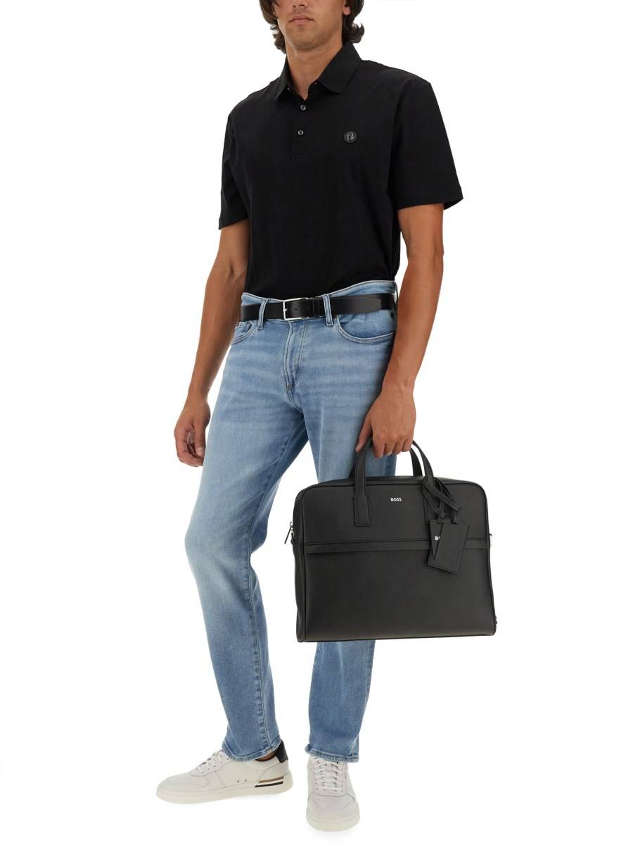 BOSS POLO IN PIQUÉ DI COTONE CON LOGO