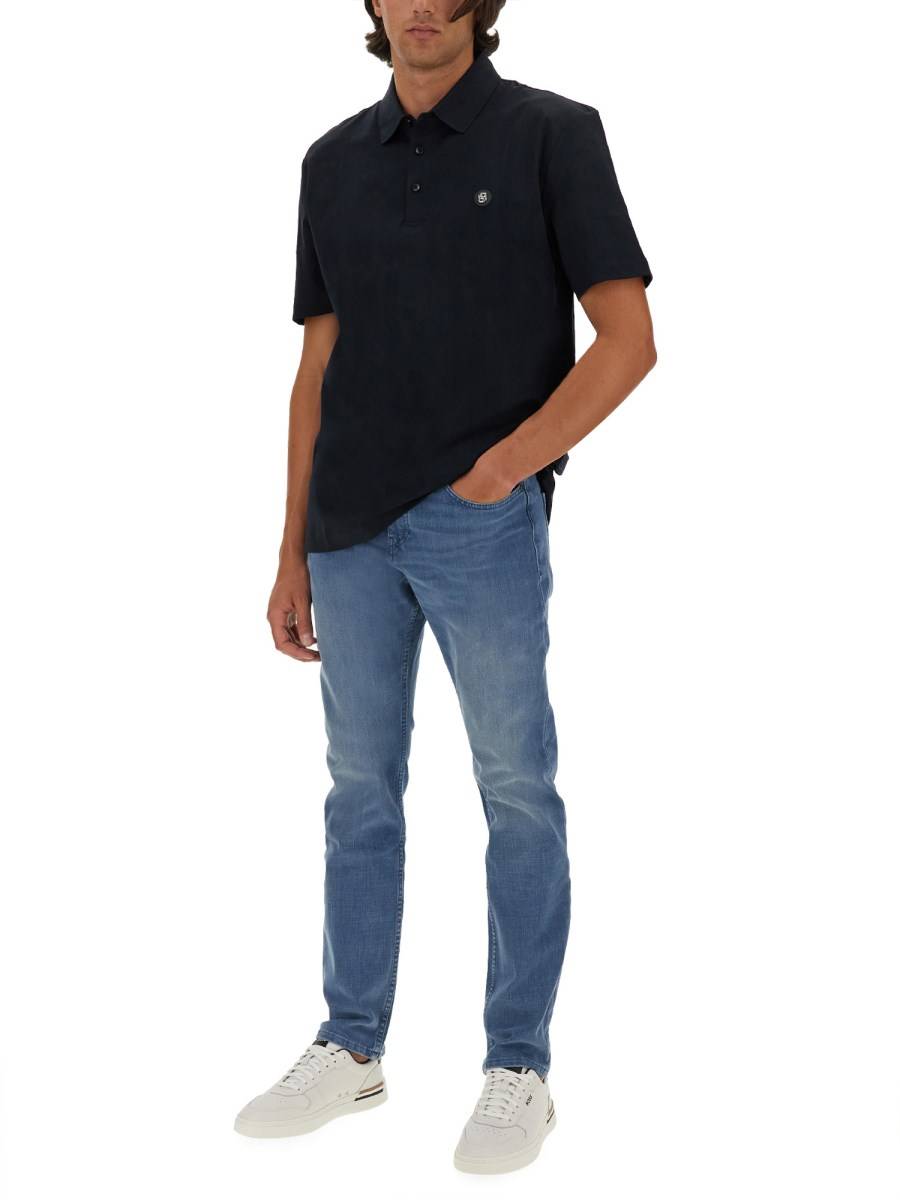 BOSS POLO IN PIQUÉ DI COTONE CON LOGO