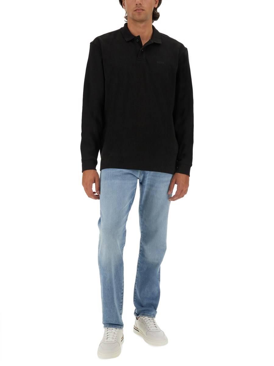 BOSS POLO IN PIQUÉ DI COTONE CON LOGO