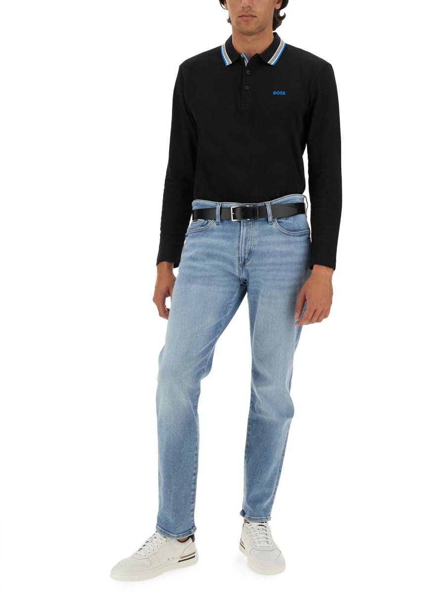 BOSS POLO IN PIQUÉ DI COTONE CON LOGO