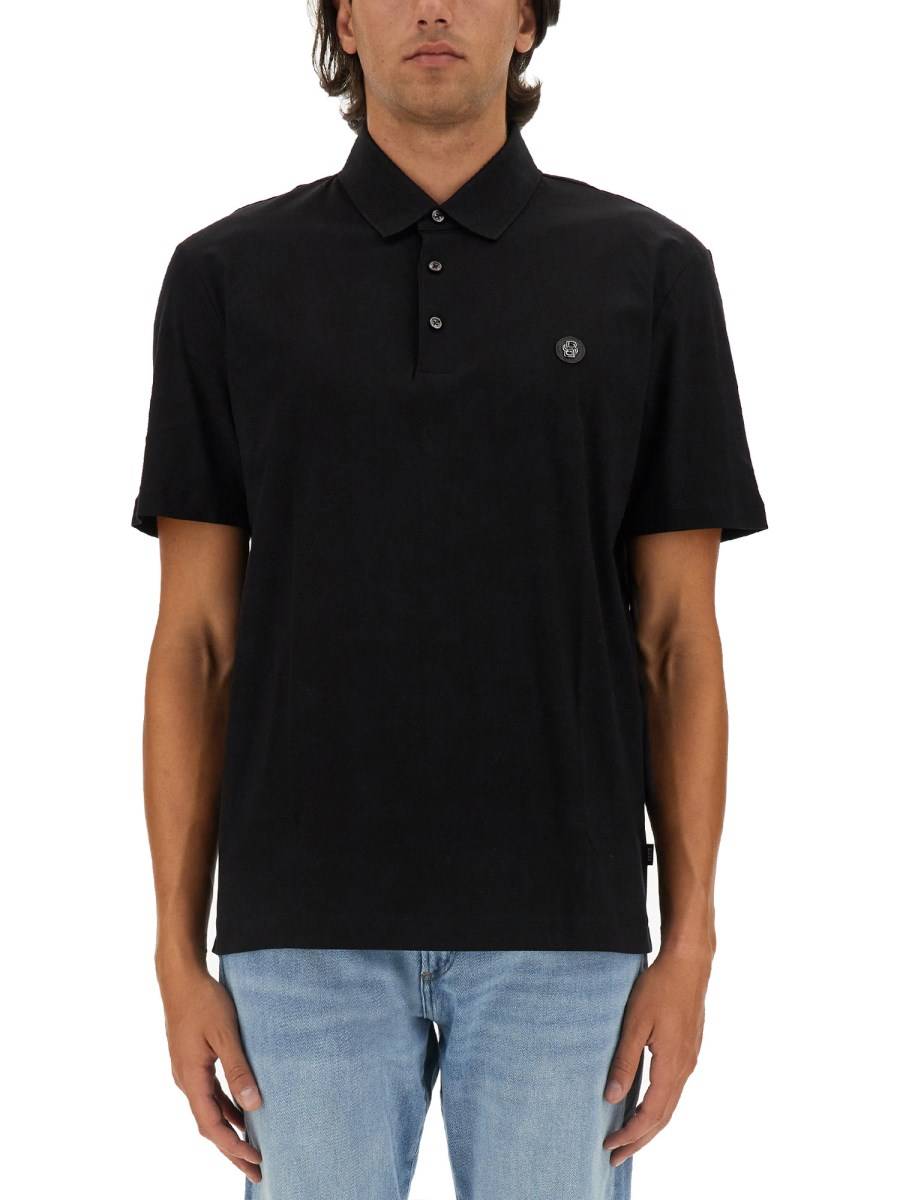 BOSS POLO IN PIQUÉ DI COTONE CON LOGO