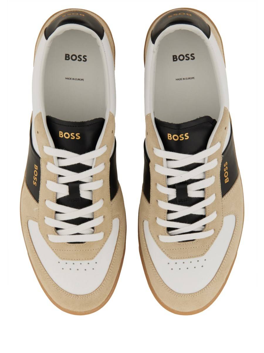 BOSS SNEAKER IN PELLE CON LOGO