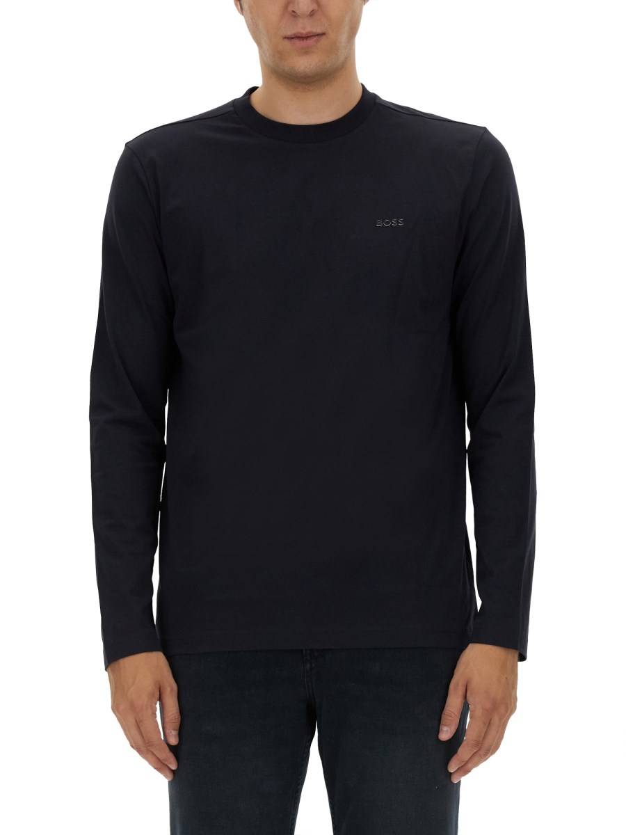 BOSS T-SHIRT IN JERSEY DI COTONE CON LOGO