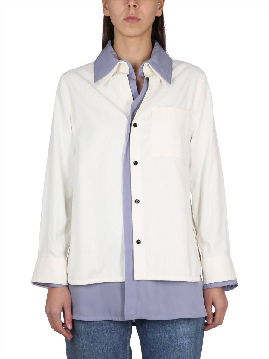 BOTTEGA VENETA CAMICIA IN COTONE DOPPIO STRATO
