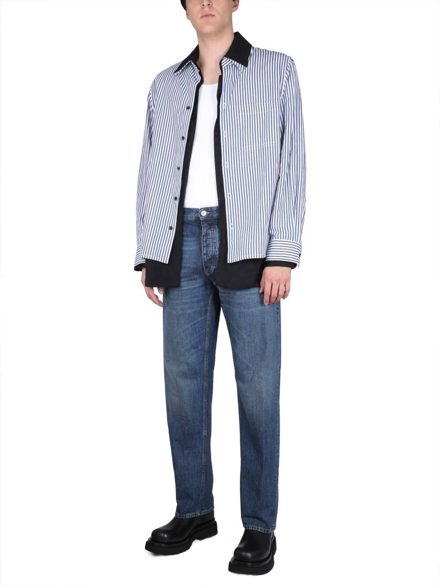 BOTTEGA VENETA CAMICIA IN COTONE E LINO
