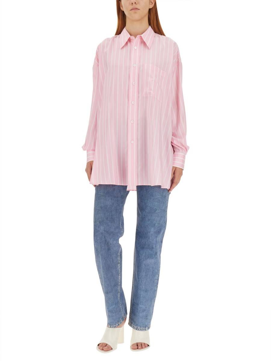 BOTTEGA VENETA CAMICIA IN SETA A RIGHE