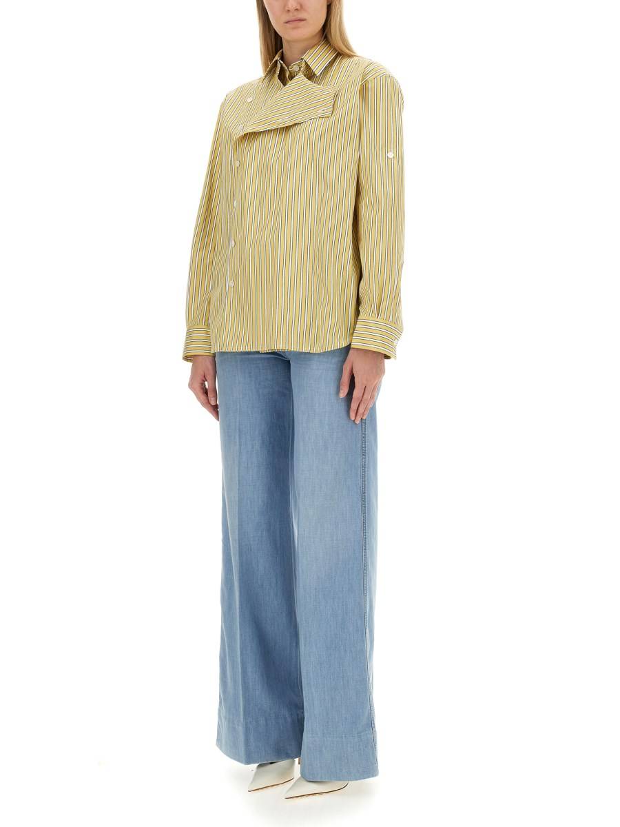 BOTTEGA VENETA CAMICIA IN TWILL DI COTONE LEGGERO