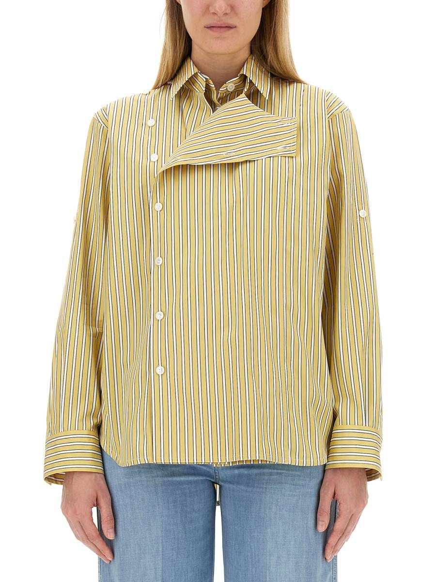BOTTEGA VENETA CAMICIA IN TWILL DI COTONE LEGGERO