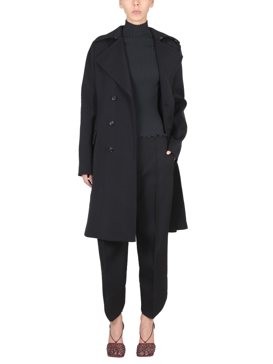 BOTTEGA VENETA CAPPOTTO DOPPIO PETTO IN LANA