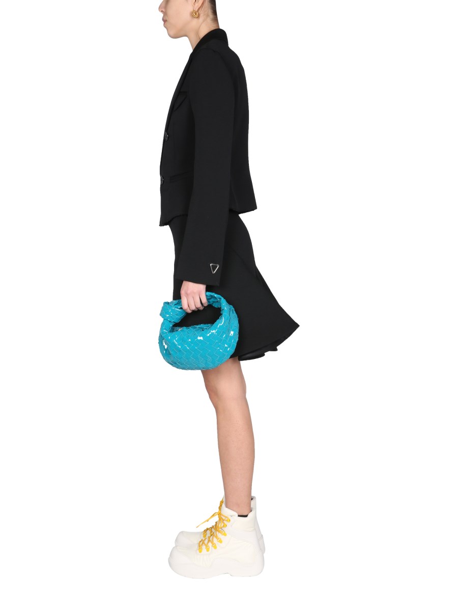 BOTTEGA VENETA GONNA MINI IN GRAIN DE POUDRE